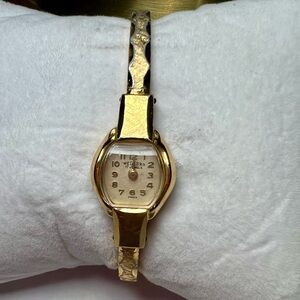 Vintage Welsbro 17-Jewel Swiss Watch | Gold-Tone Bracelet, Hinge open and close